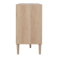 thumbnail image 2 of CorLiving Freya Engineered Wood Sideboard with 3 Arched Rattan Doors and 4 Shelves, Light Brown, 2 of 9