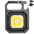 thumbnail image 2 of Mini LED Flashlight 700 Lumens Magnetic COB Flashlights 500mAh USB Rechargeable Bright Work Light Portable Keychain Flashlight with 7 Light Modes Folding Bracket Bottle Opener, 2 of 11