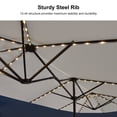 thumbnail image 3 of PURPLE LEAF 15ft Patio Market Umbrella with Solar LED and Base Double-Sided Rectangle Outdoor Table Sun Umbrellas for Pool Beach Deck Backyard Cream, 3 of 9