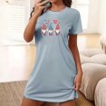 thumbnail image 2 of Birdeem Chemises de Nuit pour Femmes Chemise de Nuit Courte Surdimensionnée pour Femmes Robe Imprimée à Col Rond et Manches Courtes, 2 of 12