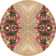 thumbnail image 1 of Ahgly Company Tapis Rond Lavable en Machine Intérieur Transitionnel Rouge Châtaigne, 4 Pieds Rond, 1 of 7