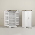 thumbnail image 3 of HOMCOM Armoire de Rangement de Garde-Manger de Cuisine avec Tablettes Ajustables Blanc Crème, 3 of 10