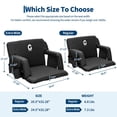thumbnail image 2 of Garvee 24.5" Wide Stadium Seats with Back Support, 6 Adjustable Angle, Pockets, Cup Holders, Black, 2 of 7