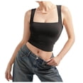 thumbnail image 5 of Lixiuxyad Basic Tank Tops Women Sexy Square Neck Tank Top Summer Going Out Basic Shirt, 5 of 5