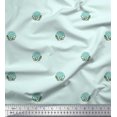 thumbnail image 1 of Soimoi Rayon Fabric Leaves & Floral Block Decor Fabric Printed Yard 42 Inch Wide, 1 of 3