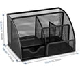 thumbnail image 3 of Desk Organizer, Mesh Office Supplies Desk Accessories, Compartments, 3 of 4