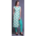 thumbnail image 2 of Bimba Robe Kurti Longue Imprimée Tunique Droite Robes pour Femmes Haut Indien, 2 of 6