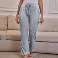 thumbnail image 2 of Birdeem Pantalon Long Décontracté d'Été Uni pour Femme avec Poches et Taille Élastique, 2 of 5
