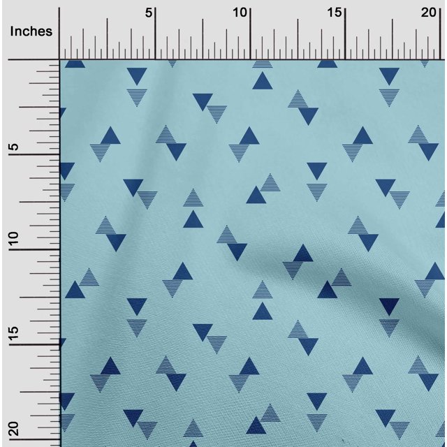 oneOone Cotton Cambric Fabric Triangle Geometric Fabric Prints by Yard 56 Inch Wide