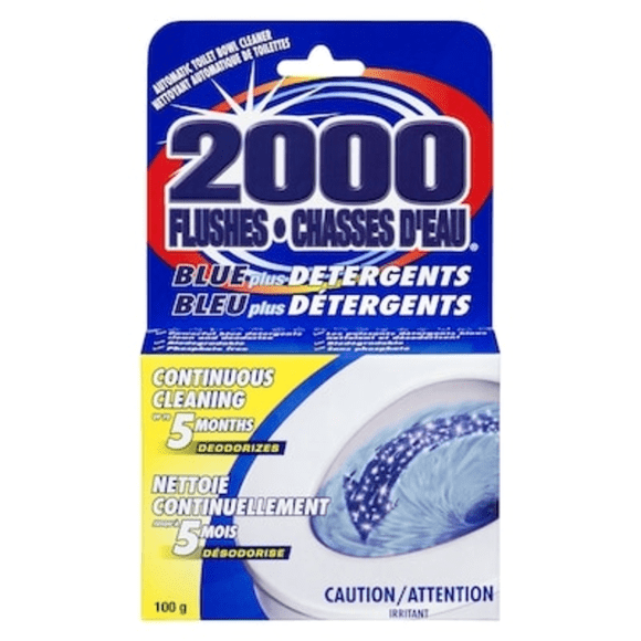 2000 Flushes Bleu Plus Détergents