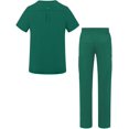 thumbnail image 2 of Adar Addition Go-Everyday Scrub Set for Men - Stylish Scrub Top & Cargo Scrub Pants - A9800 - Hunter Green - S, 2 of 7