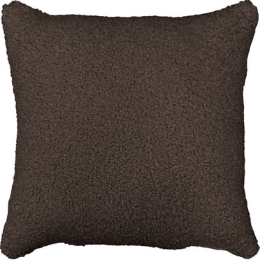 Mainstays Decorative Cushion Cover, Solid, 18x18 in, Polar Bear, Brown