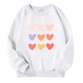 thumbnail image 3 of YOUSNH Chandails pour Enfants Chandails d'Automne et d'Hiver à Lettres Imprimées Col Rond Manches Longues Chandails à Capuche pour Filles Blanc 3-4 Ans, 3 of 6