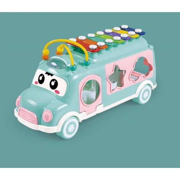 Meitianfacai Autobus Musical pour Bébé, Éducation Précoce, Octave Multifonction, Percussion Manuelle et Musique pour Enfants