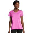 thumbnail image 1 of Hanes Womens Sport Heathered Performance V-Neck Tee, 2XL, Fresh Berry Heather, 1 of 2