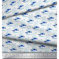 thumbnail image 3 of Soimoi polyester Crepe Fabric Waves,Bubbles & Fish Ocean Decor Fabric Printed Yard 52 Inch Wide, 3 of 3