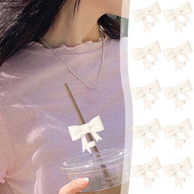 Chmadoxn Kitchen Gadgets, Kitchen Accessories, Kitchen Utensils, Kitchen Tool Straw Cup 10mm Color Bow Straw Cap Straw Cup Decorative Baffle Cap Straw Cap Soft rubber plug