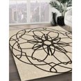 thumbnail image 3 of Ahgly Company Tapis Rond Lavable en Machine Intérieur Transitionnel Beige Blé, 4 Pieds Rond, 3 of 7