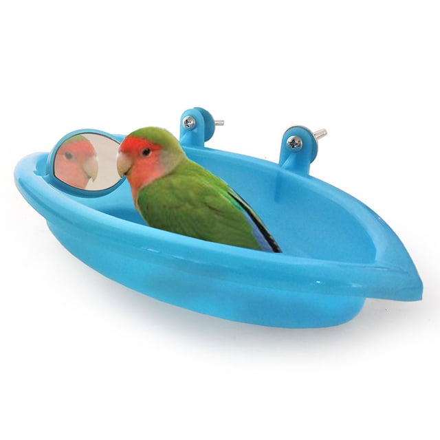 Baohd Multifunctional Cold Water Shower Box For Small Birds Blue Easy To Bird Bathtub purplish red 1Set