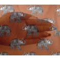 thumbnail image 4 of oneOone Viscose Chiffon Fabric Elephant Block Print Fabric BTY 42 Inch Wide, 4 of 4