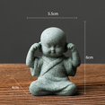 thumbnail image 3 of Mini Monk Statue Ornaments Table Art Home Room Decoration Gift for Housewarming Decor, 3 of 3