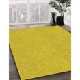 thumbnail image 3 of Ahgly Company Tapis d'Intérieur Lavables à la Machine, Carrés, Transitionnels, Jaunes, Tapis de Zone, 4 Pieds Carré, 3 of 7