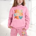 thumbnail image 2 of FhsagQ Outfits for Girls Children's Long Sleeved Hooded Hoodie Set Girl Spring Outfits 4T Spring Black 6-7Years, 2 of 6