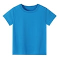thumbnail image 1 of Gender Neutral Child Comfortable T Shirt For Children Sky Blue 110/3 Y—4 Y, 1 of 5