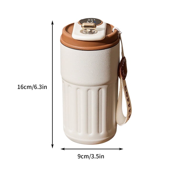 Insulated Water Bottle Hot Travel Mug Coffee Mug Water Bottle Hot and Cold Drink Mug Smart Led Display Portable Travel Coffee Mug Camping Traveling Hot and Cold Drinks Travel Coffee Mug