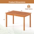 thumbnail image 3 of Costway 48 Inches Outdoor Dining Table for 4-6 People with Slatted Tabletop for Lawn Garden, 3 of 8