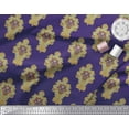 thumbnail image 3 of Soimoi Blue polyester Crepe Fabric Floral Damask Print Fabric by Yard 42 Inch Wide, 3 of 3