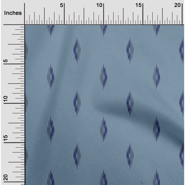 oneOone Cotton Cambric Fabric Abstract Ikat Print Fabric BTY 56 Inch Wide