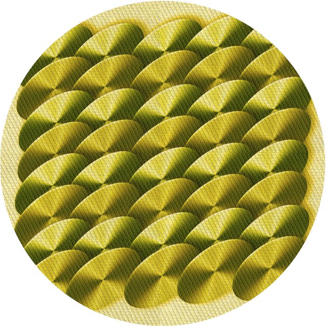Ahgly Company Tapis d'Intérieur Rond Lavable en Machine Vert Olive Transitionnel, 6 Pieds Rond