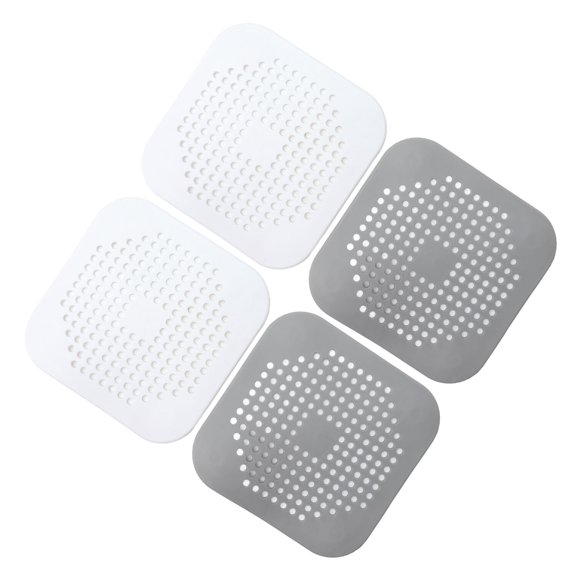 Shower Drain Hair Catcher, Durable Anti Slip Shower Hair Stopper Square For Bathroom Bathtub And Kitchen