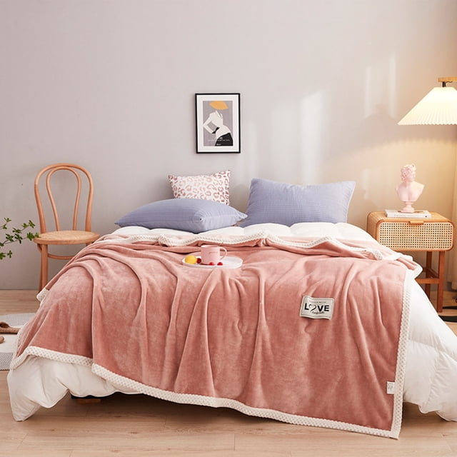 Flannel Air Conditioner Blanket | Microfiber Fleece Throw for Couch, Sofa, or Bed | Soft Lightweight Indoor Blanket for Warmth in Spring, Summer, Winter | Fade and Wrinkle Resistant Home Bedding