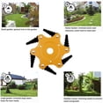 thumbnail image 4 of Steel Cutter Head Steel Trimmer Head 6 Teeth Sturdy Grass Trimmer Blade Durable Steel Razor Trimmer Head Flexible Professional Blade Easy Cutting for Lawn Weeding Garden�?reen�?, 4 of 4