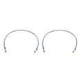 thumbnail image 1 of VONKY Motorcycle Brake Oil Hose Line Pipe Fitting Stainless Braided Steel Silver 80cm 2Set, 1 of 6