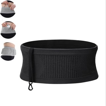 Running Belt with Universal Fit, Comfortable Material for Uninterrupted Performance in Fitness and Hiking, Moisture-Wicking for a Cool Experience (Black)