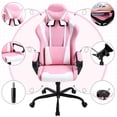 thumbnail image 2 of BestOffice Gaming Chair Ergonomic Executive Swivel Rolling, Lumbar Support, Pink, 2 of 7