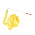 thumbnail image 2 of maskred 2 Meters Ribbon Wands Girls Rainbow Decorations Twirling Rod Stick Portable Birthday Party Stuffers Gymnastics Streamers for Yellow, 2 of 6