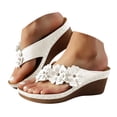 thumbnail image 1 of Dakaela Sandales pour Femmes Été à Plateforme Compensée Sandales de Plage Confortables Décontractées Habillées Chaussures à Enfiler, 1 of 8