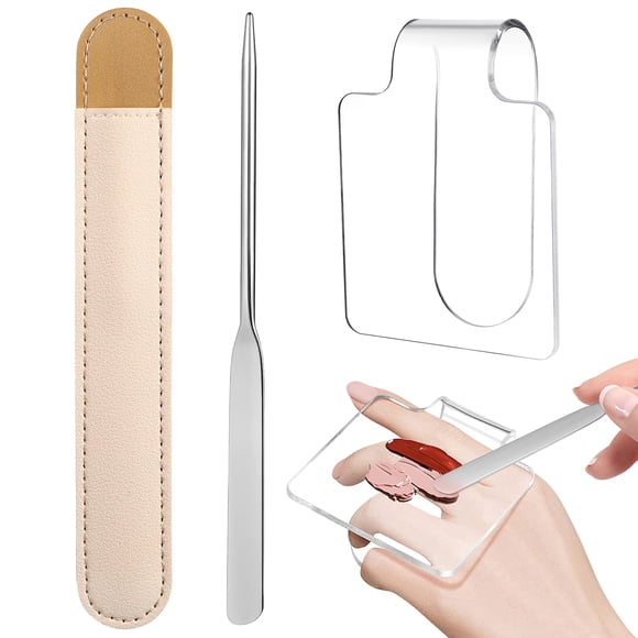 Handheld Makeup Mixing Palette with Spatula and Storage Bag for Women and Makeup Artists