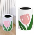 thumbnail image 3 of Poubelle Florale, Corbeille à Déchets De Style Moderne à Grande Bouche, Poubelle Pour Cuisine, Salle De Bain, Chambre à Coucher(Round L), 3 of 14