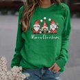 thumbnail image 2 of jsaierl Chandails de Noël pour Femmes à Manches Longues, Haut Graphique avec Gnomes, Chandail à Col Rond Amusant, Chandail Graphique pour Femmes, Mode 2024, 2 of 4