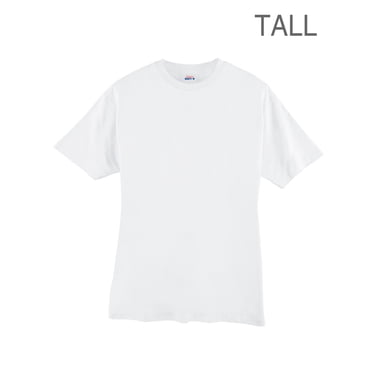 Hanes Beefy-T Men`s Tall T-Shirt - Best-Seller, 3XLT, White