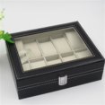 thumbnail image 5 of Boîte de Collection de Montres Portable avec 10 Compartiments en Cuir de Première Qualité Boîtier de Rangement de Fabrication Fine, 5 of 5