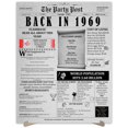 thumbnail image 1 of The Party Post 55th Birthday Party Decorations Poster Born in 1969, 1 of 4
