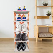Wzzjkit Shoe Rack for Closet, Multi Layer Shoe Rack Household Small Shoe Cabinet Economic Dormitory Door Shoe Rack Installation Folding Shoe Cabinet, Shoe Rack