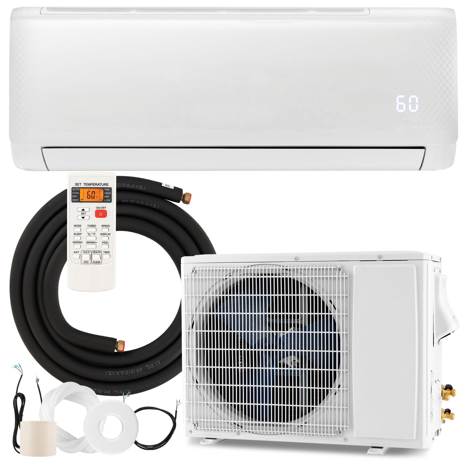 Giantex 12000 BTU Split Air Conditioner, Efficient AC Unit w/Remote Control, Rooms Cooling Up to 750 Sq. Ft