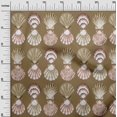 thumbnail image 3 of oneOone Cotton Flex Brown Fabric Sea Shells Ocean Craft Projects Decor Fabric Printed By The Yard 40 Inch Wide, 3 of 4